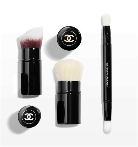 mini chanel makeup brush|Chanel professional makeup brush set.